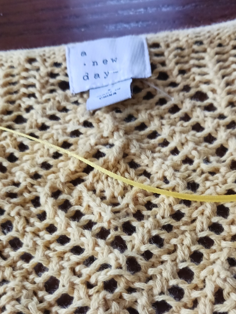a new day Yellow Crochet Knit Women's Sweater Vest - Picture 5 of 6